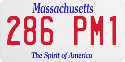 MA license plate 286PM1