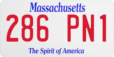 MA license plate 286PN1