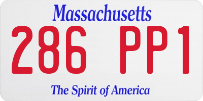 MA license plate 286PP1