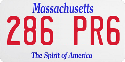 MA license plate 286PR6