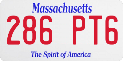 MA license plate 286PT6