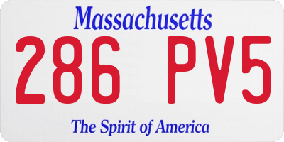 MA license plate 286PV5