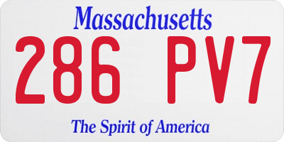 MA license plate 286PV7