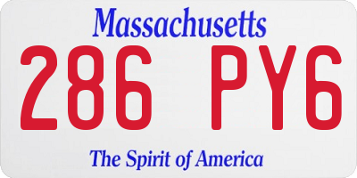 MA license plate 286PY6