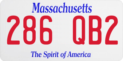 MA license plate 286QB2