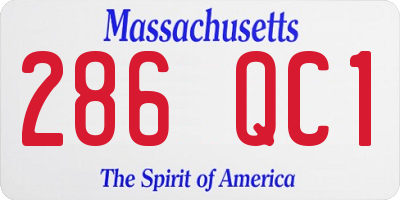 MA license plate 286QC1
