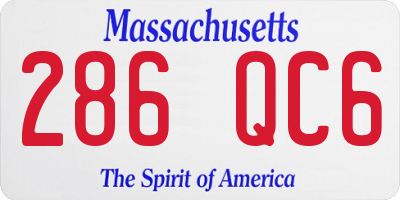 MA license plate 286QC6