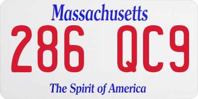 MA license plate 286QC9