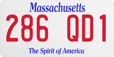 MA license plate 286QD1