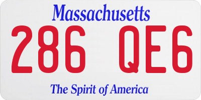 MA license plate 286QE6