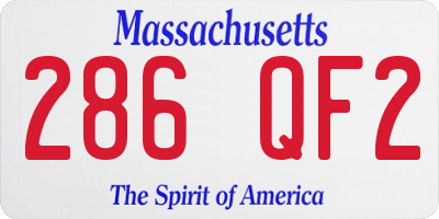 MA license plate 286QF2