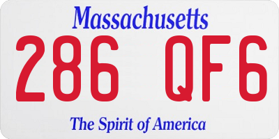 MA license plate 286QF6