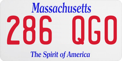 MA license plate 286QG0
