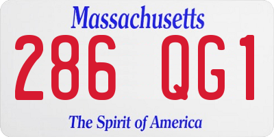 MA license plate 286QG1