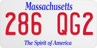 MA license plate 286QG2