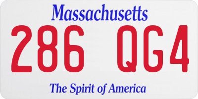 MA license plate 286QG4
