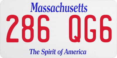 MA license plate 286QG6