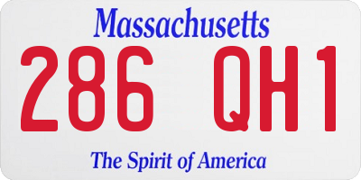MA license plate 286QH1