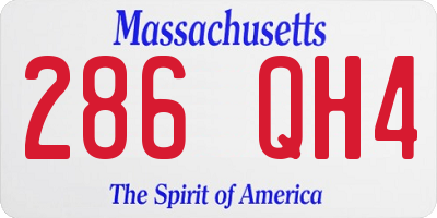 MA license plate 286QH4