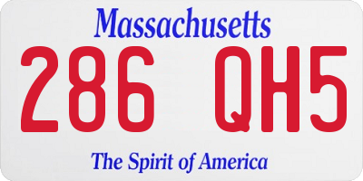MA license plate 286QH5