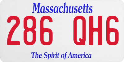MA license plate 286QH6
