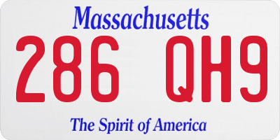 MA license plate 286QH9