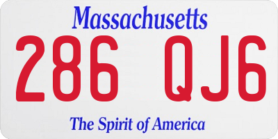 MA license plate 286QJ6