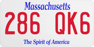 MA license plate 286QK6