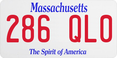 MA license plate 286QL0