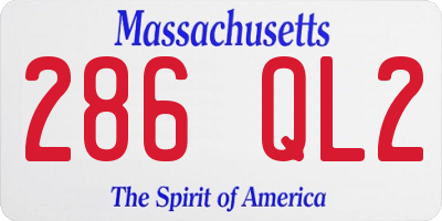 MA license plate 286QL2