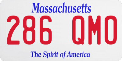 MA license plate 286QM0