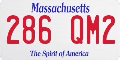 MA license plate 286QM2