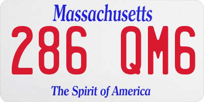 MA license plate 286QM6