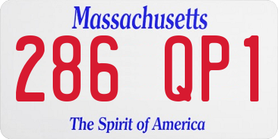 MA license plate 286QP1