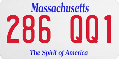MA license plate 286QQ1