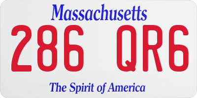 MA license plate 286QR6