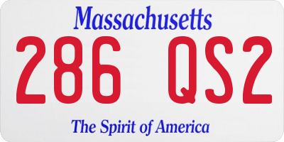 MA license plate 286QS2