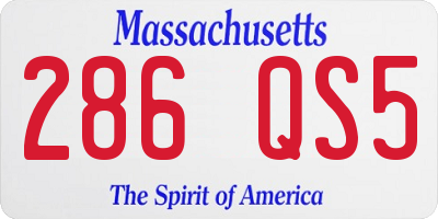 MA license plate 286QS5
