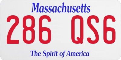 MA license plate 286QS6