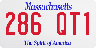 MA license plate 286QT1