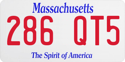 MA license plate 286QT5