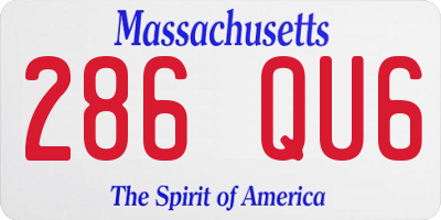 MA license plate 286QU6