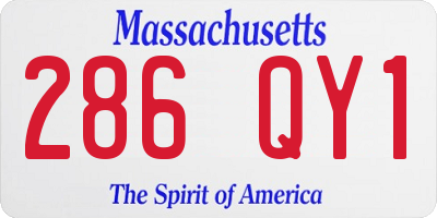 MA license plate 286QY1