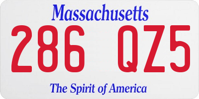 MA license plate 286QZ5