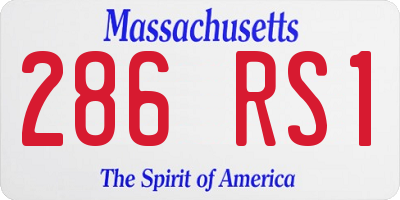 MA license plate 286RS1