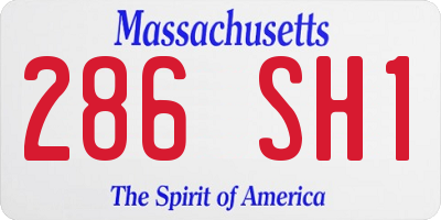 MA license plate 286SH1