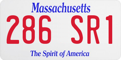 MA license plate 286SR1
