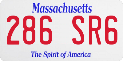 MA license plate 286SR6