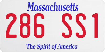 MA license plate 286SS1