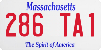 MA license plate 286TA1